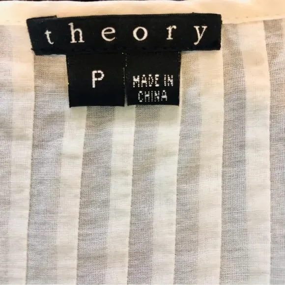 Theory White Bohemian Style Babydoll Top Pin-tuck Pleating Sleeveless Ruffled - Picture 10 of 15